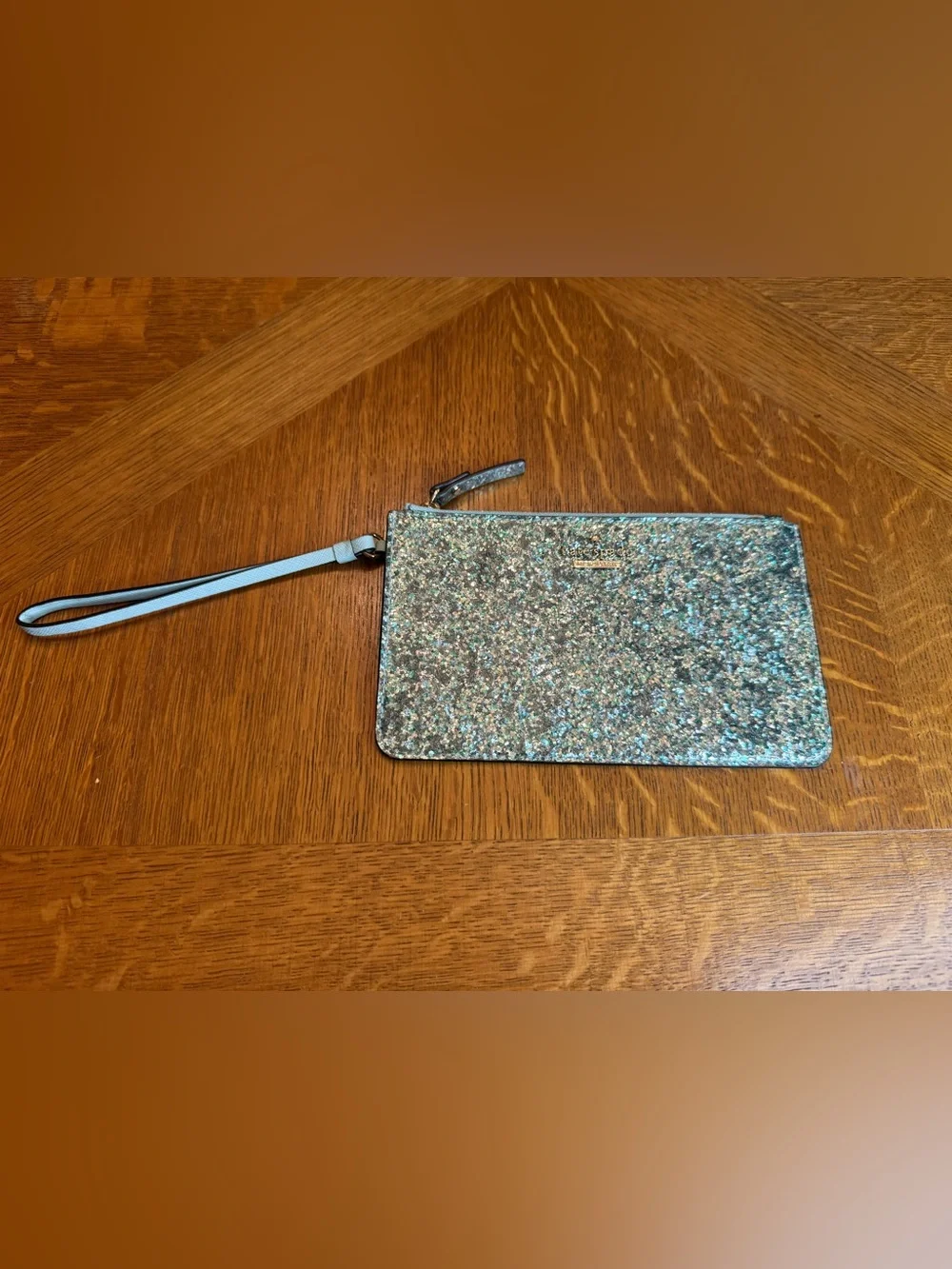 Kate Spade Glitter Bug Wristlet in Aqua Teal